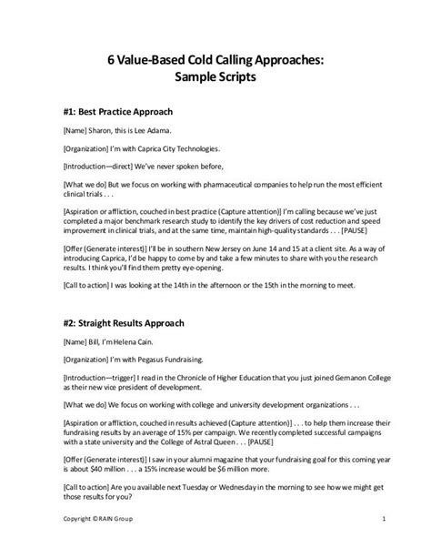 6 cold calling scripts