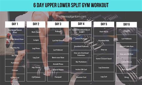 6 Days Workout Plan