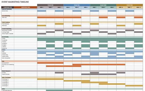 6 event Schedule Template Excel Excel Templates