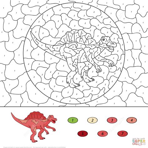 6 Free Dinosaur Color By Number Printables Everyday Paint By Number Preschool - Paint By Number Preschool