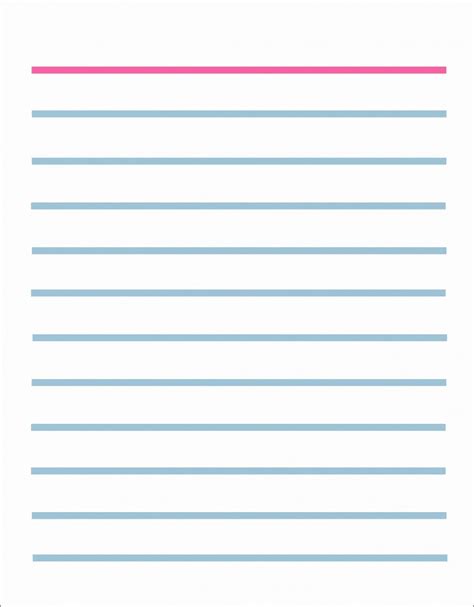 6 Free Lined Paper Templates Ms Word Documents Preschool Lined Writing Paper Template - Preschool Lined Writing Paper Template