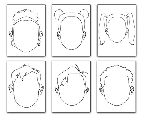 6 Free Printable Blank Face Templates Just Family Printable Face Parts Cutouts - Printable Face Parts Cutouts