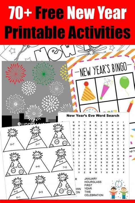6 Free Printable New Yearu0027s Activity Pages For New Year S Worksheet - New Year's Worksheet