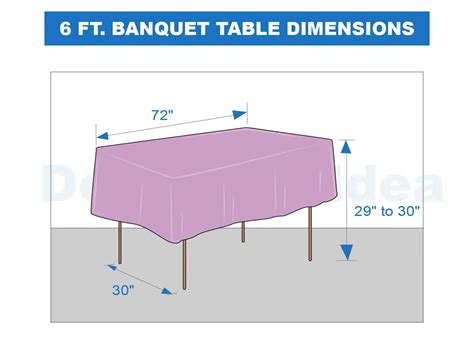 6 ft banquet table dimensions.  6&prime; Round Table Dimensions in feet: 6 ft diameter Dimensions i...