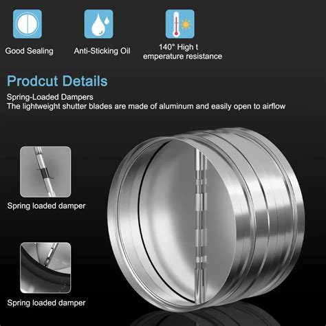 6 inch damper.  Adjustable blade positioning and an integrated foam se...