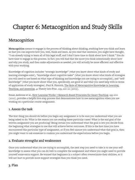6 Metacognition And Chapter Constructivism