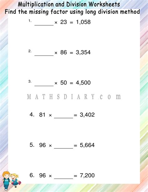 6 Missing Factor Multiplication And Division Worksheets Free Missing Multiplication Worksheet - Missing Multiplication Worksheet