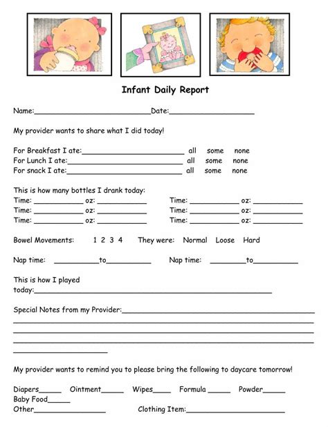 6 Preschool Daily Report Templates In Pdf Preschool Daily Sheets - Preschool Daily Sheets