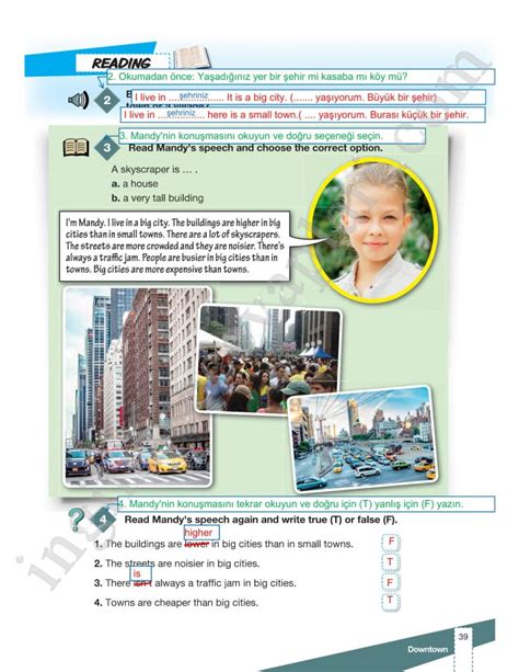 6 sınıf ingilizce ders kitabı sayfa 40 cevapları