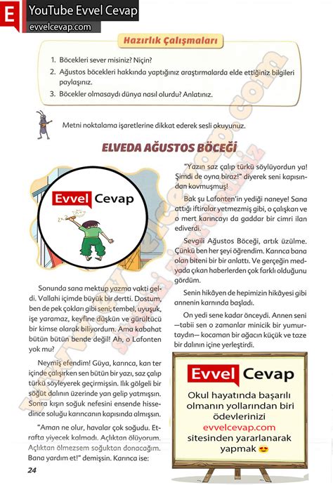 6 sınıf türkçe kitabı 24 sayfa