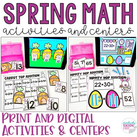 6 Spring Math Activities Creatively Teaching First Spring Math - Spring Math