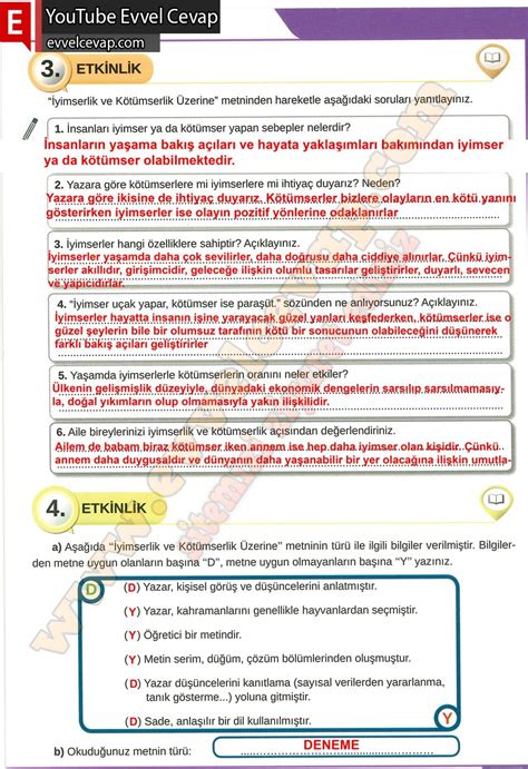 6 türkçe çalışma kitabı cevapları meb