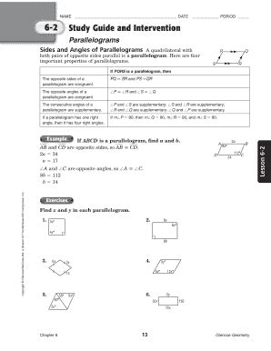 Geometry, Study Guide and Intervention Workbook 2006-08-07 study guide and intervention practice workbook provides vocabulary key concepts additional worked out examples and exercises to help students who need additional instruction or who have been absent Geometry, Spanish Study Guide and Intervention Workbook 2006-09-12