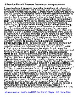 Read Online 6 Practice Form K Answers Geometry 