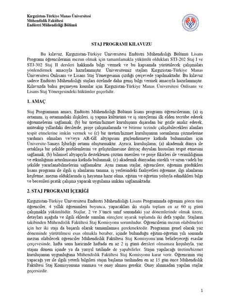 6. SINIF STAJ KILAVUZU.