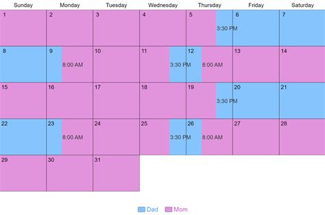 60/40 Custody Schedules with Alternating …