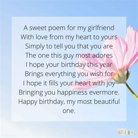 60+ Best Happy Birthday Poem for Girlfriend