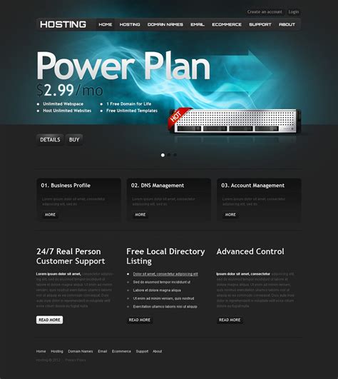 60 Best Web Hosting Website Templates & Themes Free & Premium Templates