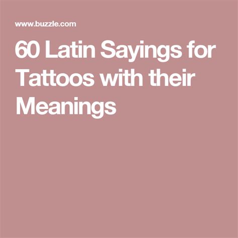 60 Latin Sayings for Tattoos with their Meanings Latin quotes, Latin