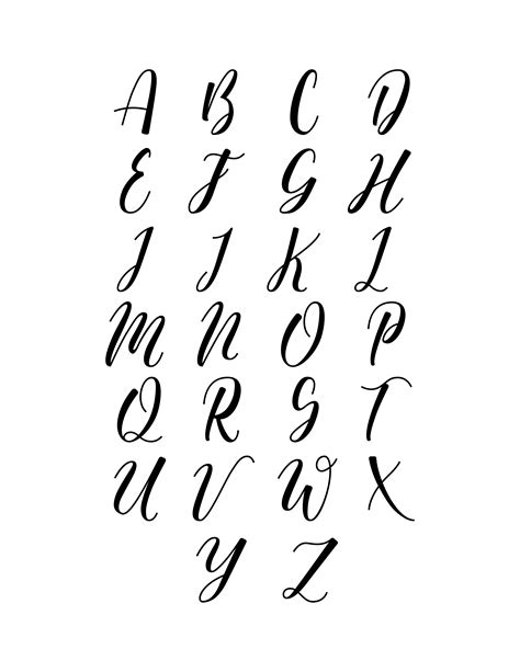 60 A Z Calligraphy Alphabet Examples Free Worksheets Creative Writing Alphabet Letters - Creative Writing Alphabet Letters