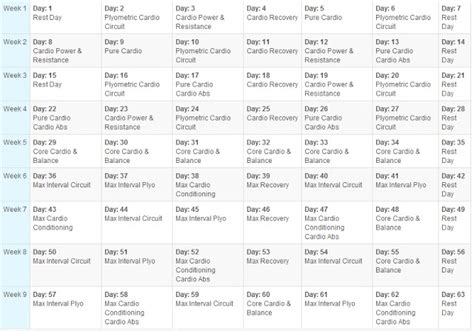 60 Day Workout Plan