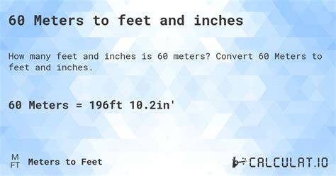 60 M To Feet