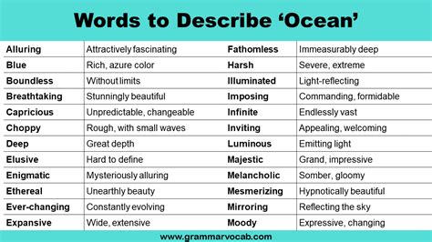 60 Words To Describe The Ocean When Big Ocean Description Creative Writing - Ocean Description Creative Writing