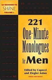 Download 60 Seconds To Shine Volume I 221 One Minute Monologues For Men 