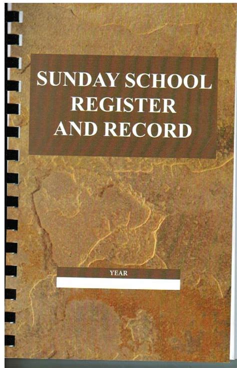 60165 SUNDAY SCHOOL REGISTER AND RECORD - McBeth Corp.