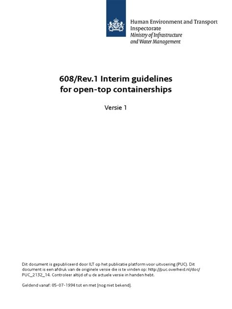 608Rev 1 Interim guidelines for open top containerships