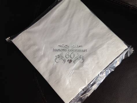 60th Anniversary Napkins - Etsy