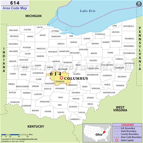 614 area code in ohio