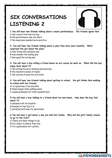 619 Listening B1 English Esl Worksheets Pdf Amp Listening Center Worksheet - Listening Center Worksheet