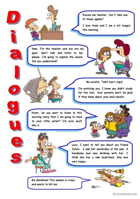 625 Dialogue English Esl Worksheets Pdf Amp Doc Dialog Writing Exercises - Dialog Writing Exercises