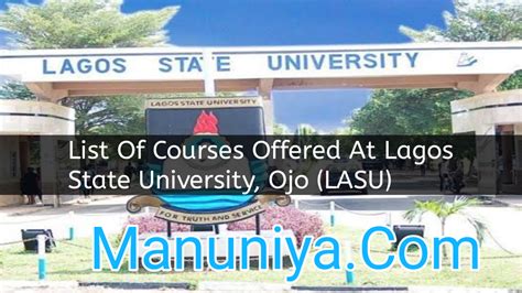 63 List of Courses Offered in Lagos State University (LASU)