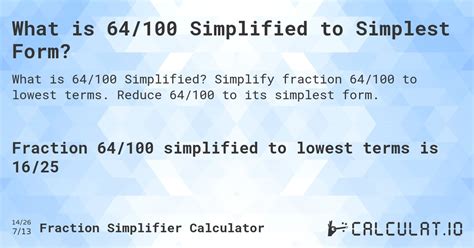 64/10000 simplified, Reduce 64/10000 to its simplest form