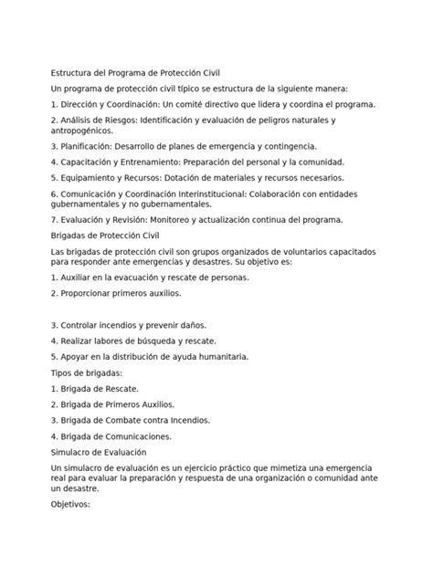 64 Estructura Del Programa De Proteccion Civil 4