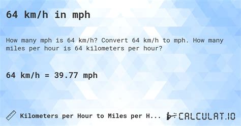 64 Km Miles