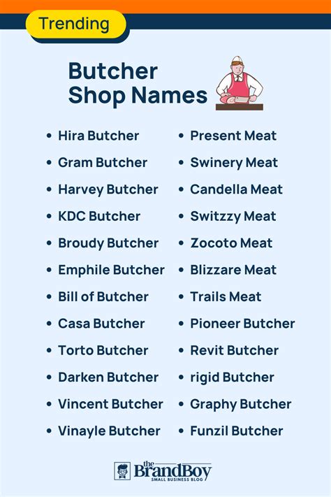 649 Butchery Names Ideas That Will Shock and Amaze You