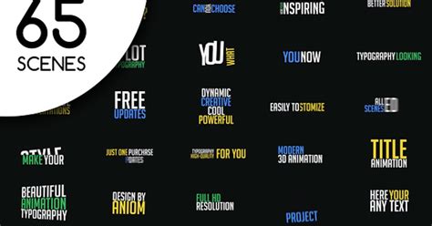 65 Kinetic Typography Scenes | MOGRT - muktibox.com