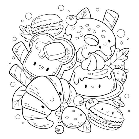 65 Free Cute Kawaii Food Coloring Pages For Coloring Pages For Adults Food - Coloring Pages For Adults Food