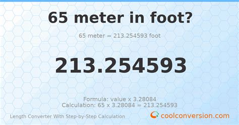 65 M To Ft