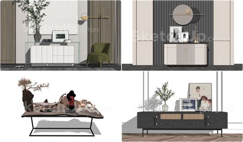 6541 Free Sketchup Console Table Model Download Sketchup Models For