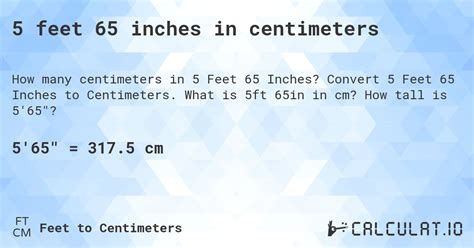 65in In Feet