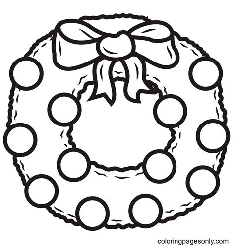 66 Free Printable Christmas Wreath Coloring Pages Christmas Wreath Coloring Page - Christmas Wreath Coloring Page