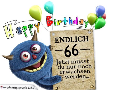 66 geburtstag mann lustig