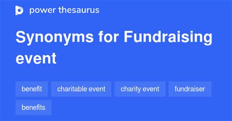 67 Words and Phrases for Charity Event - Power Thesaurus