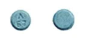 A~ Pill - blue round, 8mm. Generic Name: zolpidem. Pill with imprint A~ is Blue, Round and has been identified as Ambien CR 12.5 mg. It is supplied by Sanofi-Aventis. Ambien CR is used in the treatment of Insomnia and belongs to the drug class miscellaneous anxiolytics, sedatives and hypnotics . Risk cannot be ruled out during pregnancy.. 