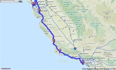 67.3 Mi Distance from Santa Maria to Goleta