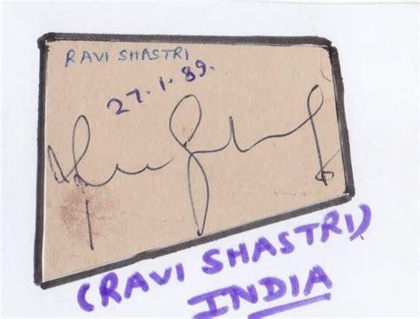 69 Hand signed paper cut autograph of Ravi Shastri indian cricket …